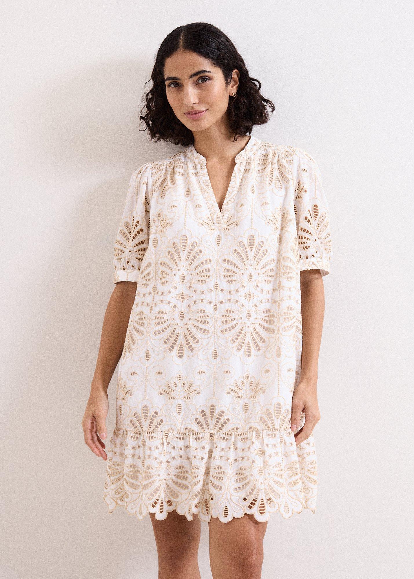 Petite Liliana Broderie Mini Dress