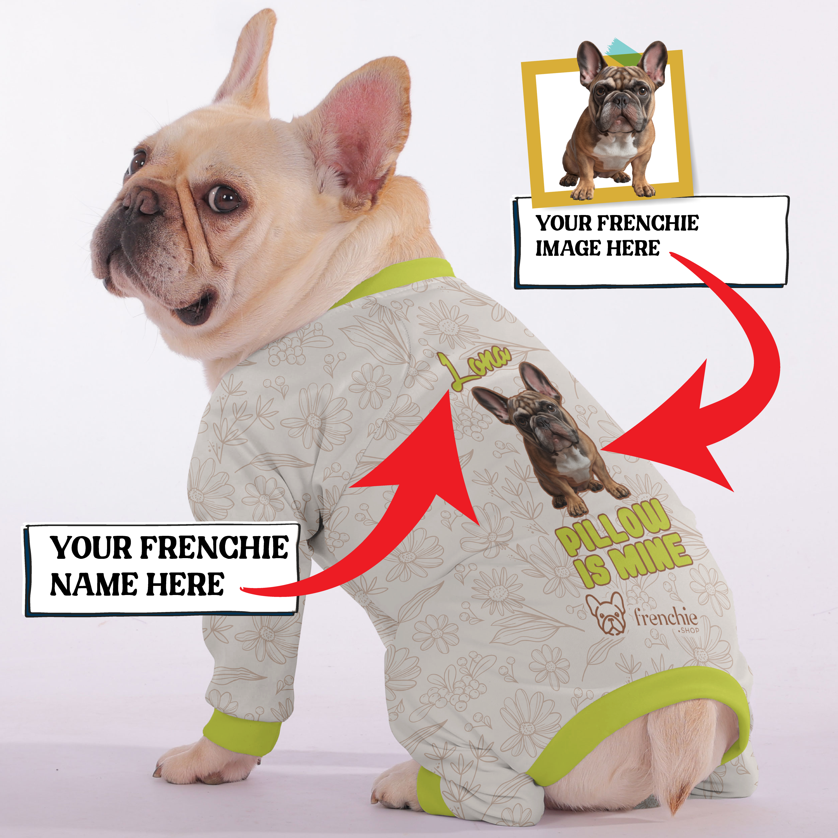 Everyday Lilo - Personalized French Bulldog Pajamas With Your Frenchi...