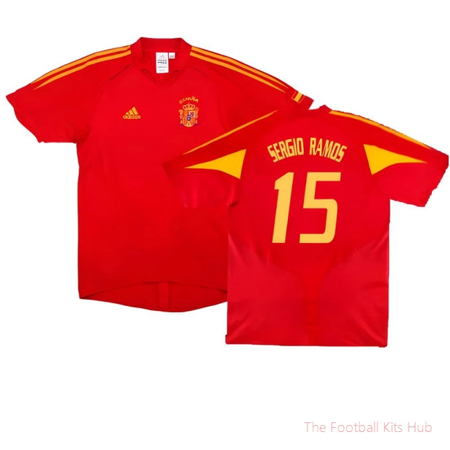 Spain 2004-06 Home Shirt ((Very Good) XL) (Sergio Ramos 15)