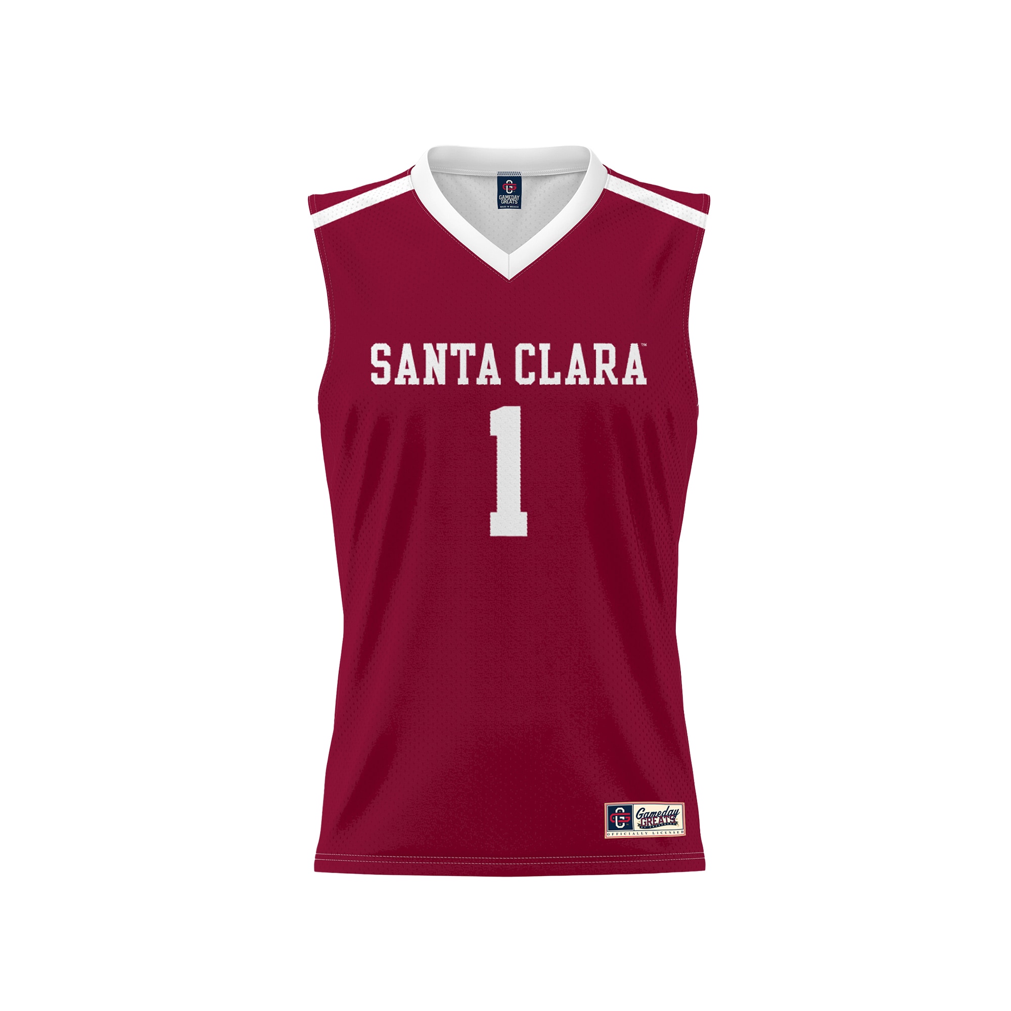 [NJP] Santa Clara Broncos GameDay Greats Youth Lightweight Collegiate Basketball Fashion Jersey - Maroon