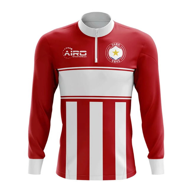 Soccer Saba Concept Football Half Zip Midlayer Top (Green-White)