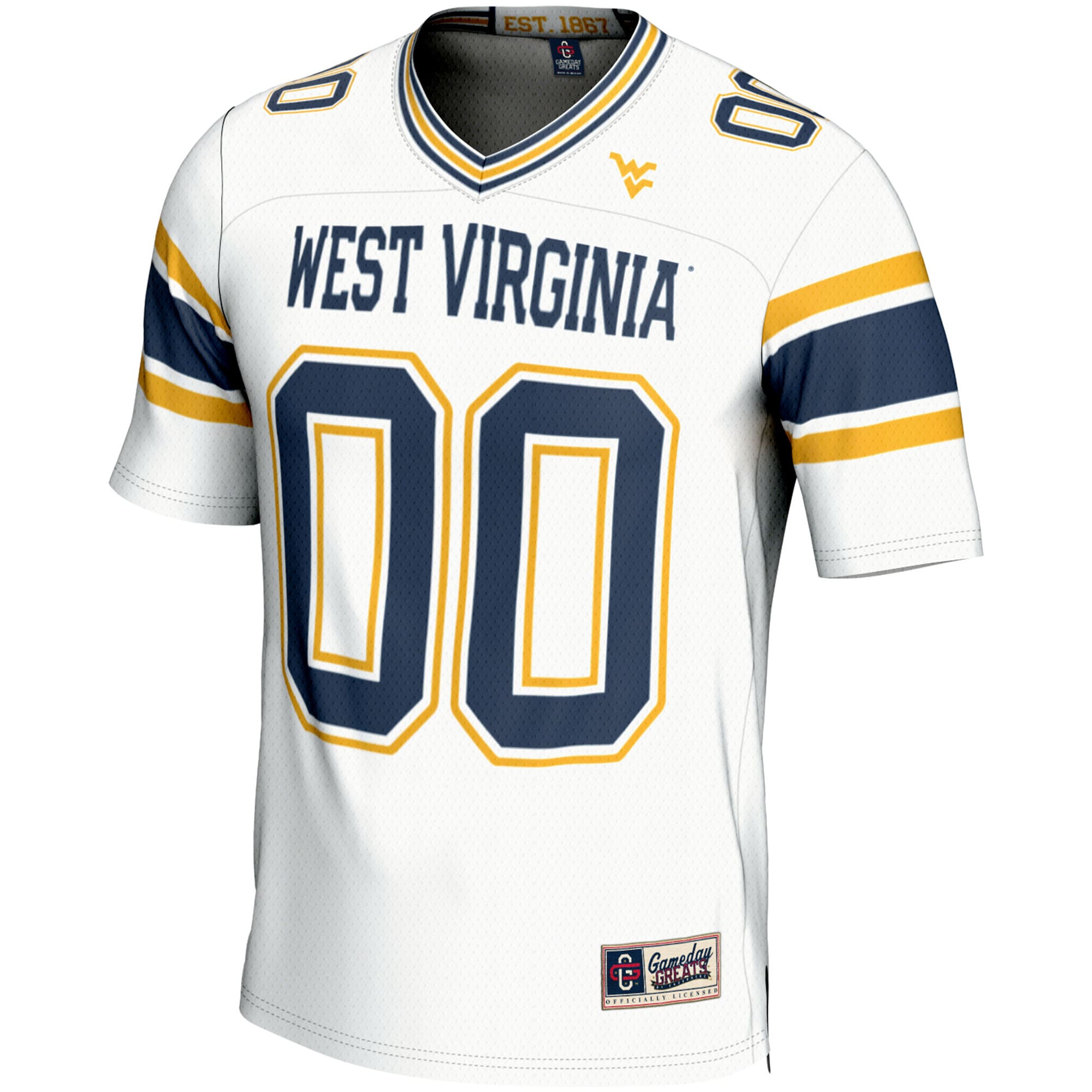 [NJP] West Virginia Mountaineers GameDay Greats NIL Pick-A-Player Football Jersey - White