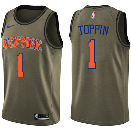 Performance NY Knicks #1 Obi Toppin 2024 Icon NBA Swingman Jersey
