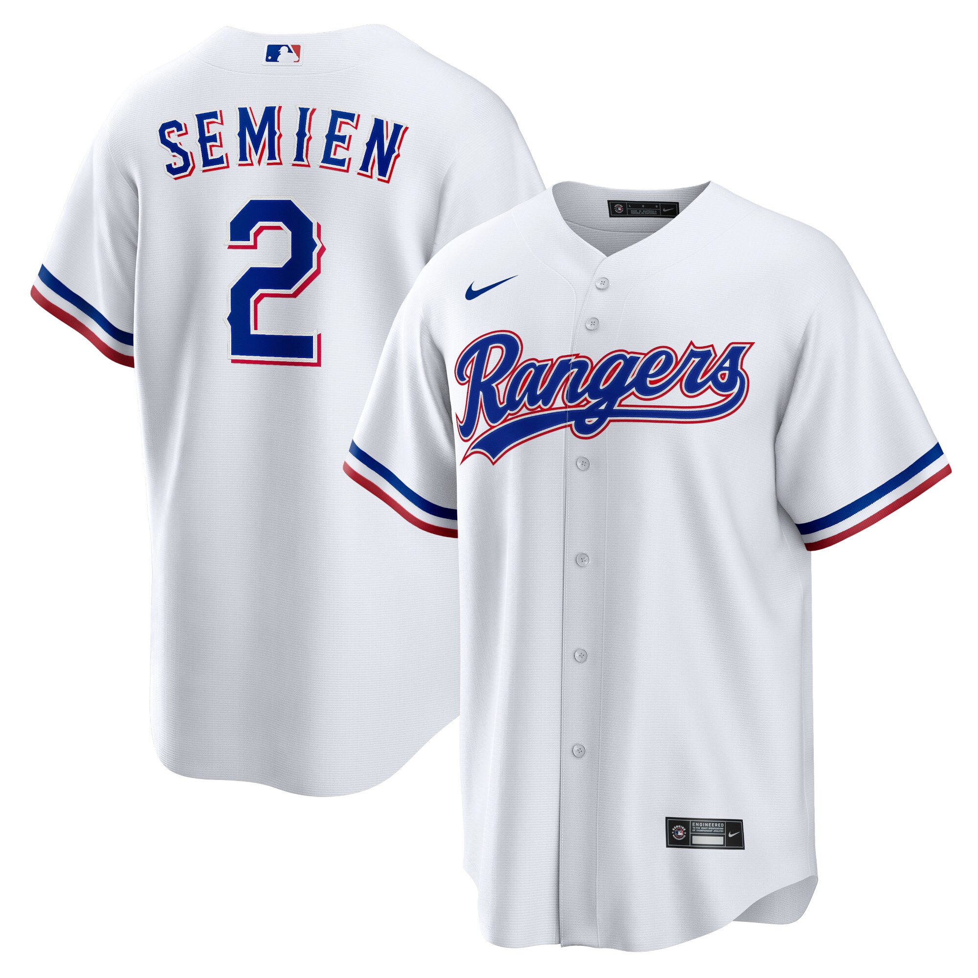[LK] Marcus Semien Texas Rangers Youth Home Replica Player Jersey - White