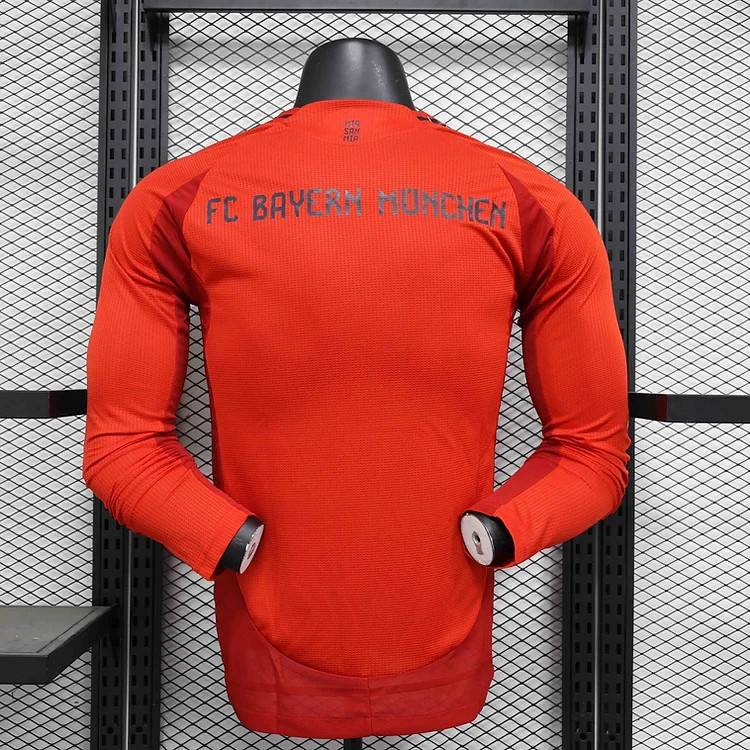 Authentic Bayern Munich 2425 Home Match Long Sleeve Shirt - Official