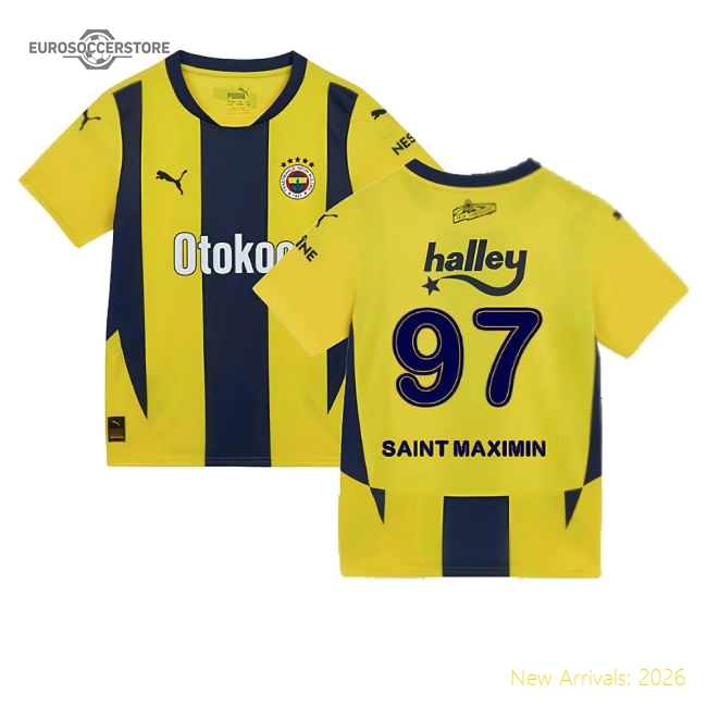 2024-2025 Fenerbahce Home Shirt (Kids) (Saint Maximin 97)