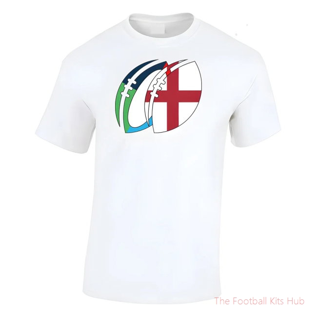 Men England Rugby Ball T-Shirt UEFA Euro