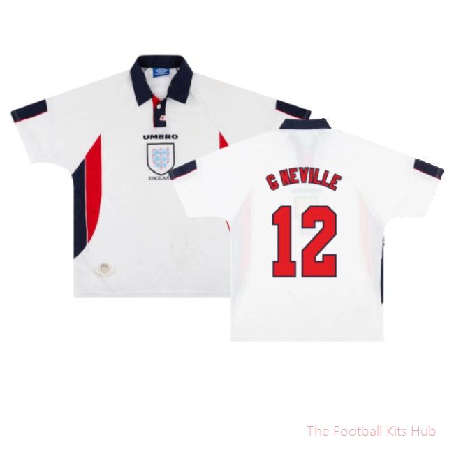England 1997-99 Home (M) (Very Good) (G NEVILLE 12)