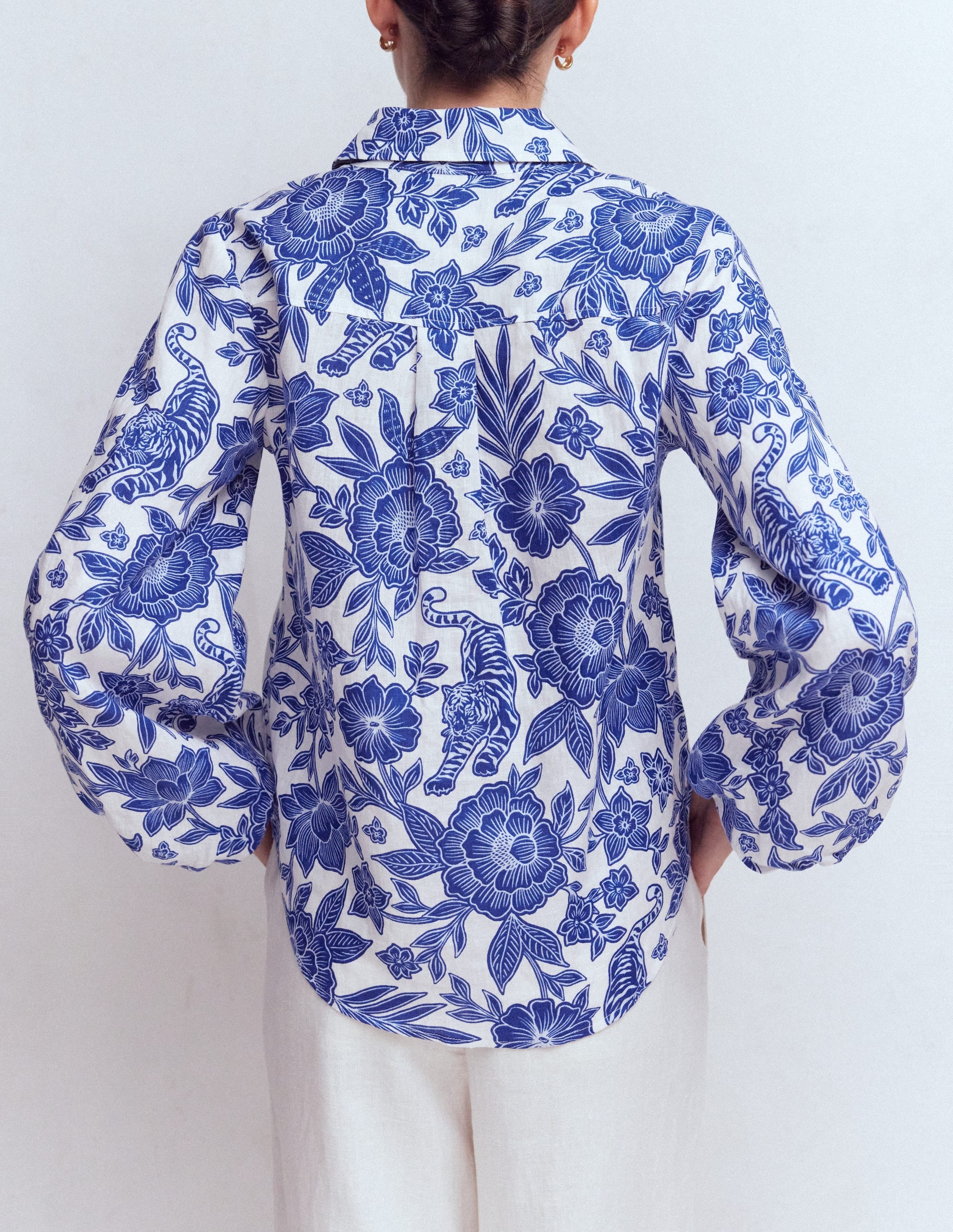 Puff Sleeve Linen Shirt
