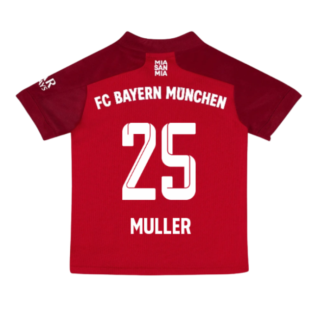 Top-Quality 2021-2022 Bayern Munich Home Mini Kit (Muller 25)