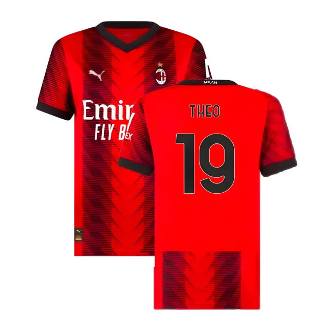 High Quality Red And Blacks Home Jersey Theo 1 #9 Value For Money (v3)