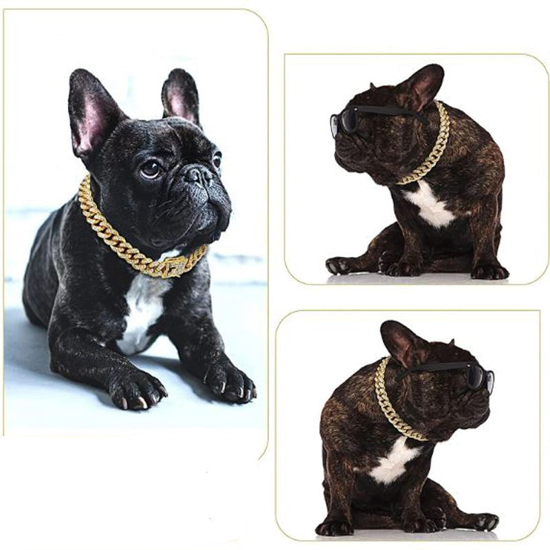 Breed-specific Frenchie Cuban Diamond Necklace Chain For Frenchie Pups