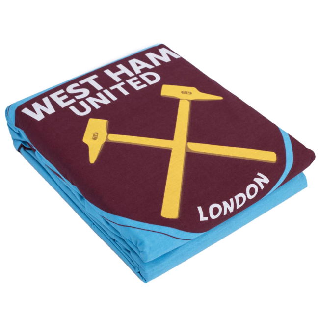 West Ham United FC Colour Split King Duvet Set | Fan Favorite