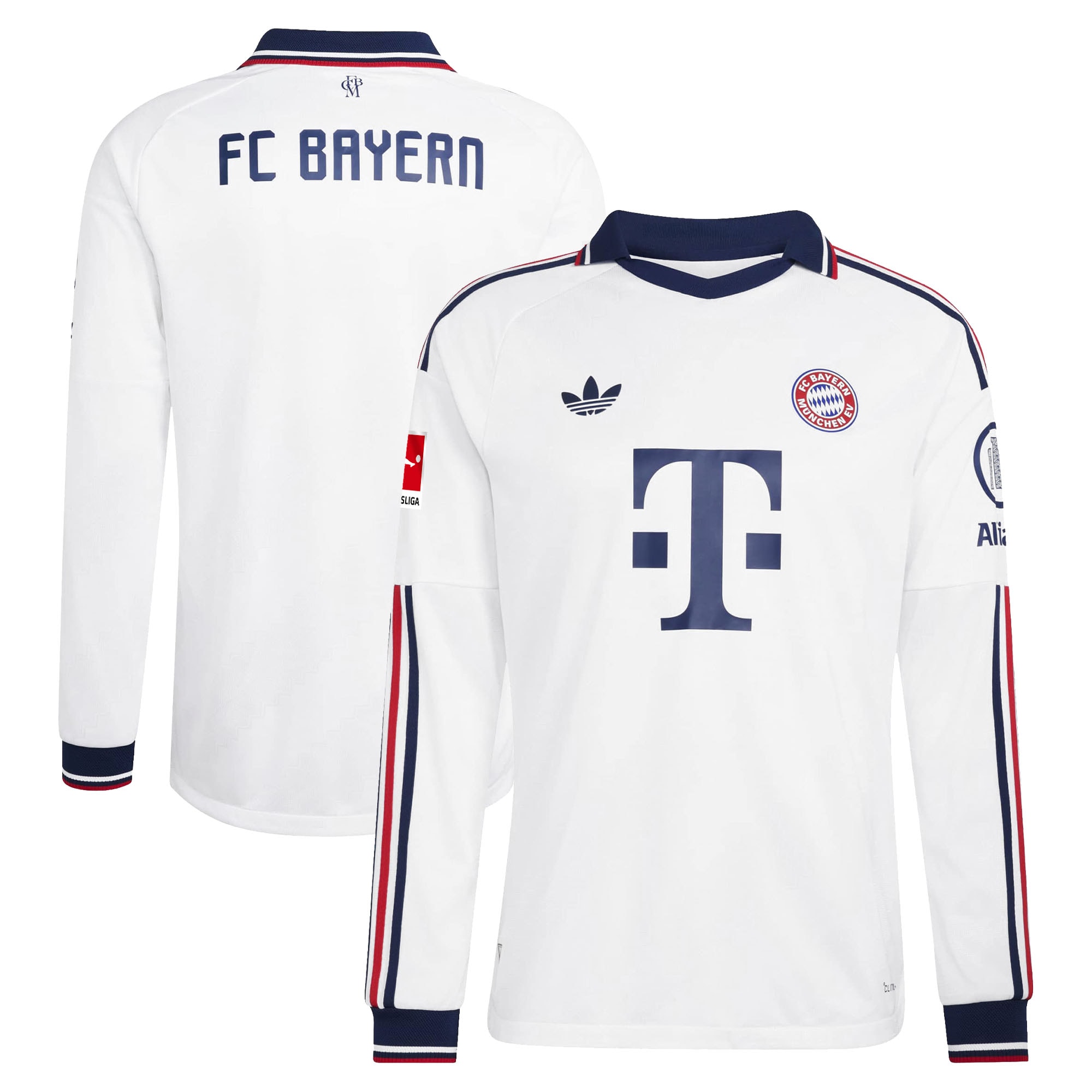 [SJH] Bayern Munich 2026/27 Away On-Field Authentic Long Sleeve Patch Jersey - White