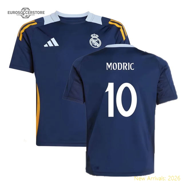 2024-2025 Real Madrid Training Jersey (Navy) - Kids (Modric 10)