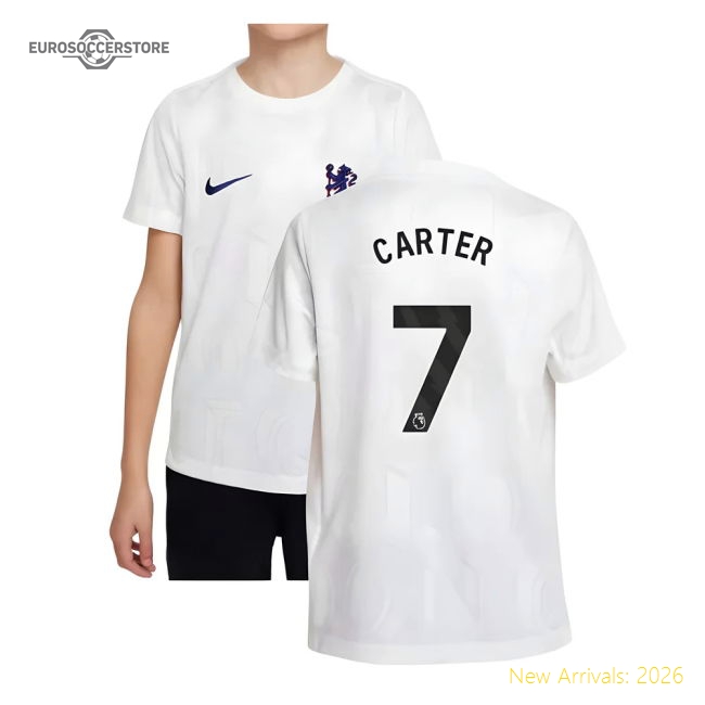 2025-2026 Chelsea Pre-Match Shirt (White) - Kids (Carter 7)