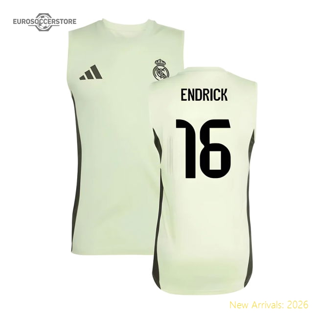 Supporter 2025-2026 Real Madrid Sleeveless Training Jersey (Almost Lime) (Endrick
