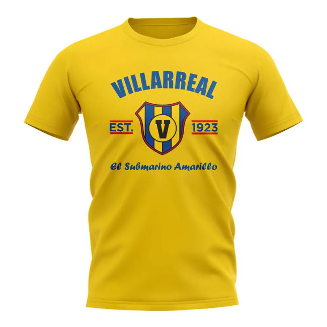Villarreal Established Football T-Shirt (Yellow) - Stadium Quality ...