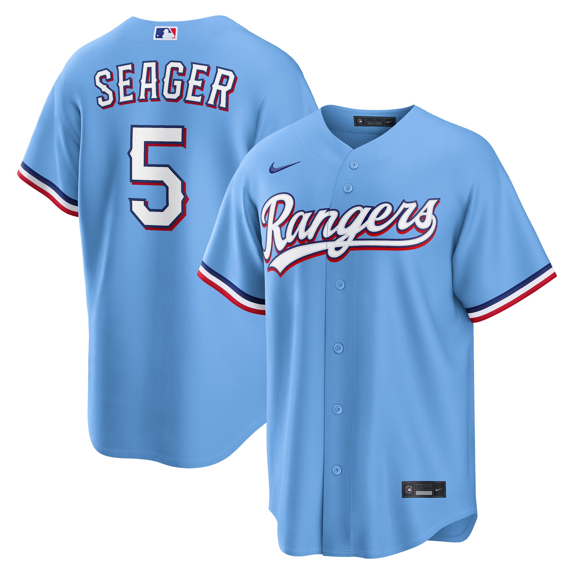 [JED] Corey Seager Texas Rangers Alternate Replica Jersey - Light Blue