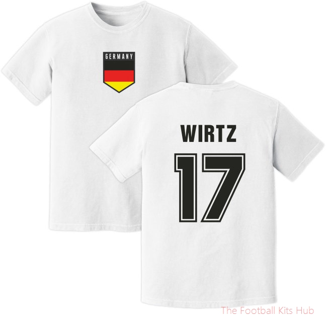 Wirtz Germany Training Jersey (White) UEFA Euro