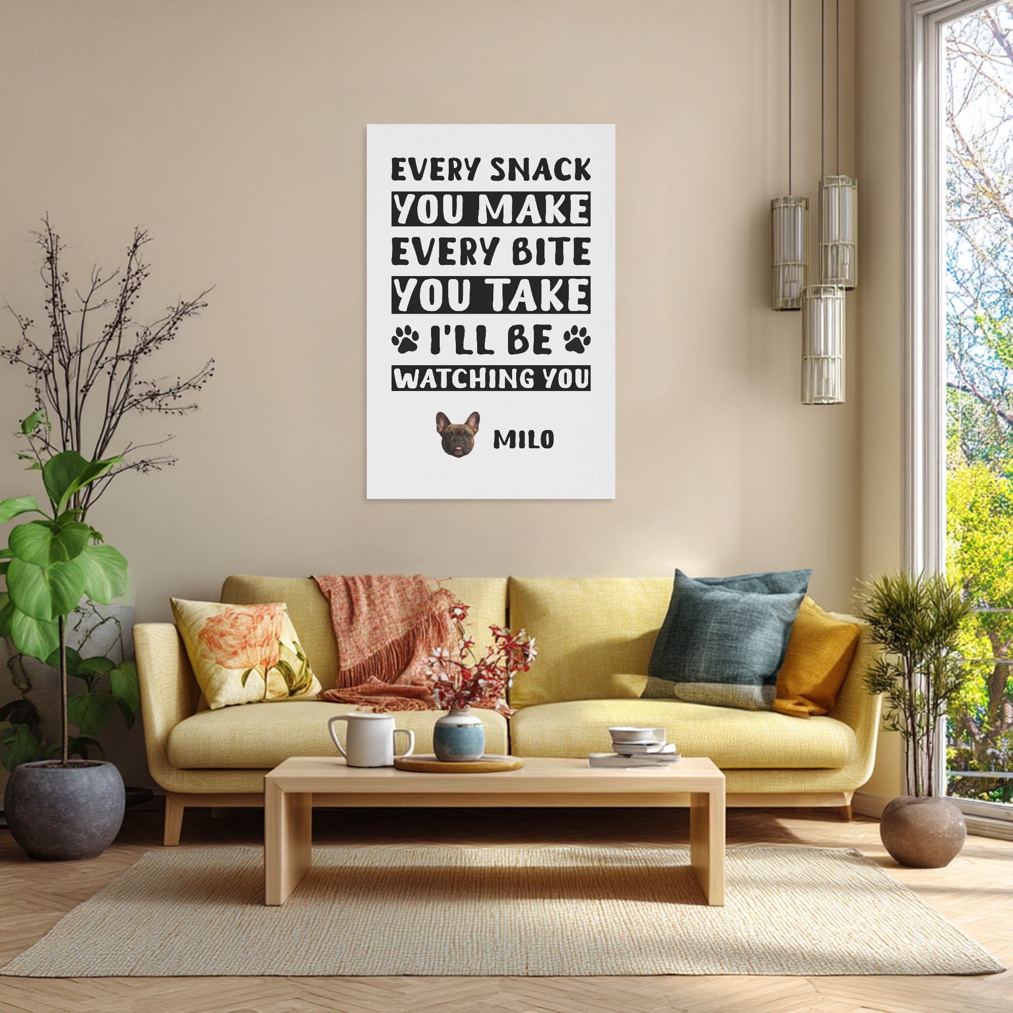 Durable Nelly - Personalized Vertical Canvas Painting for Everyday Wear