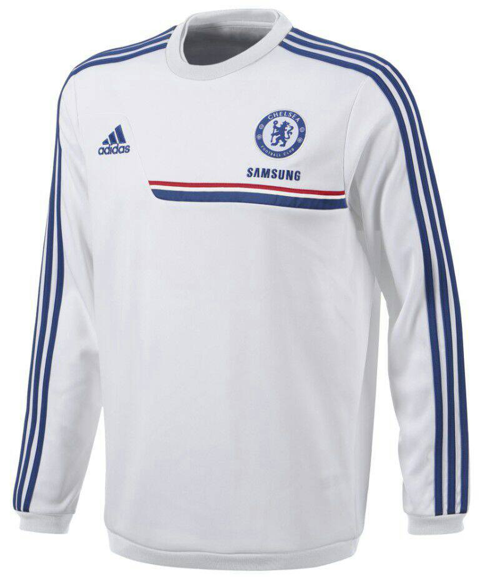 13-14-Chelsea-White-Long-Sleeve-Crew-Sweatshirt - Official Replica