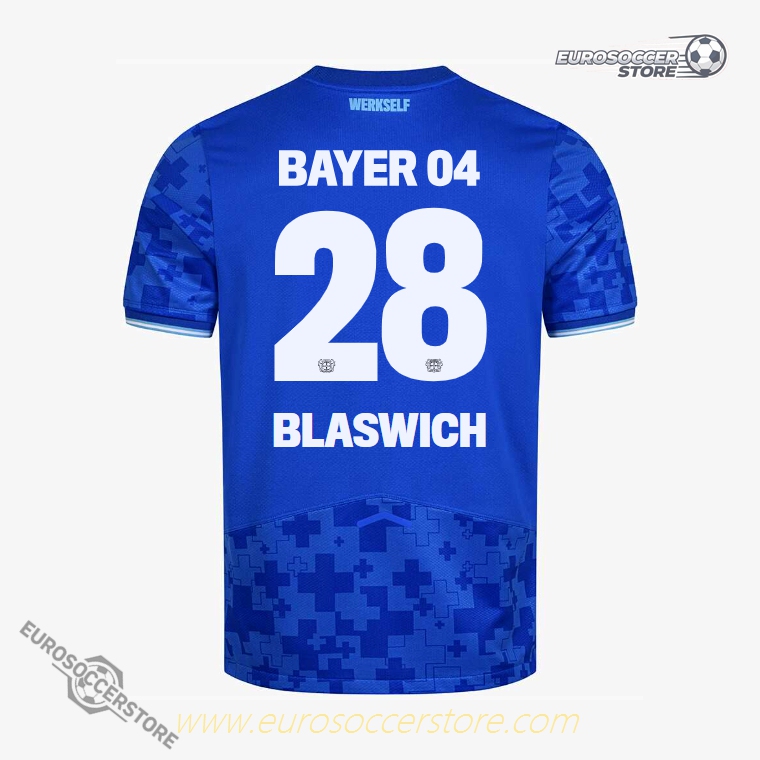 Bayer 04 Leverkusen's BLASWICH 28 Third Jersey for the 25-26 season.