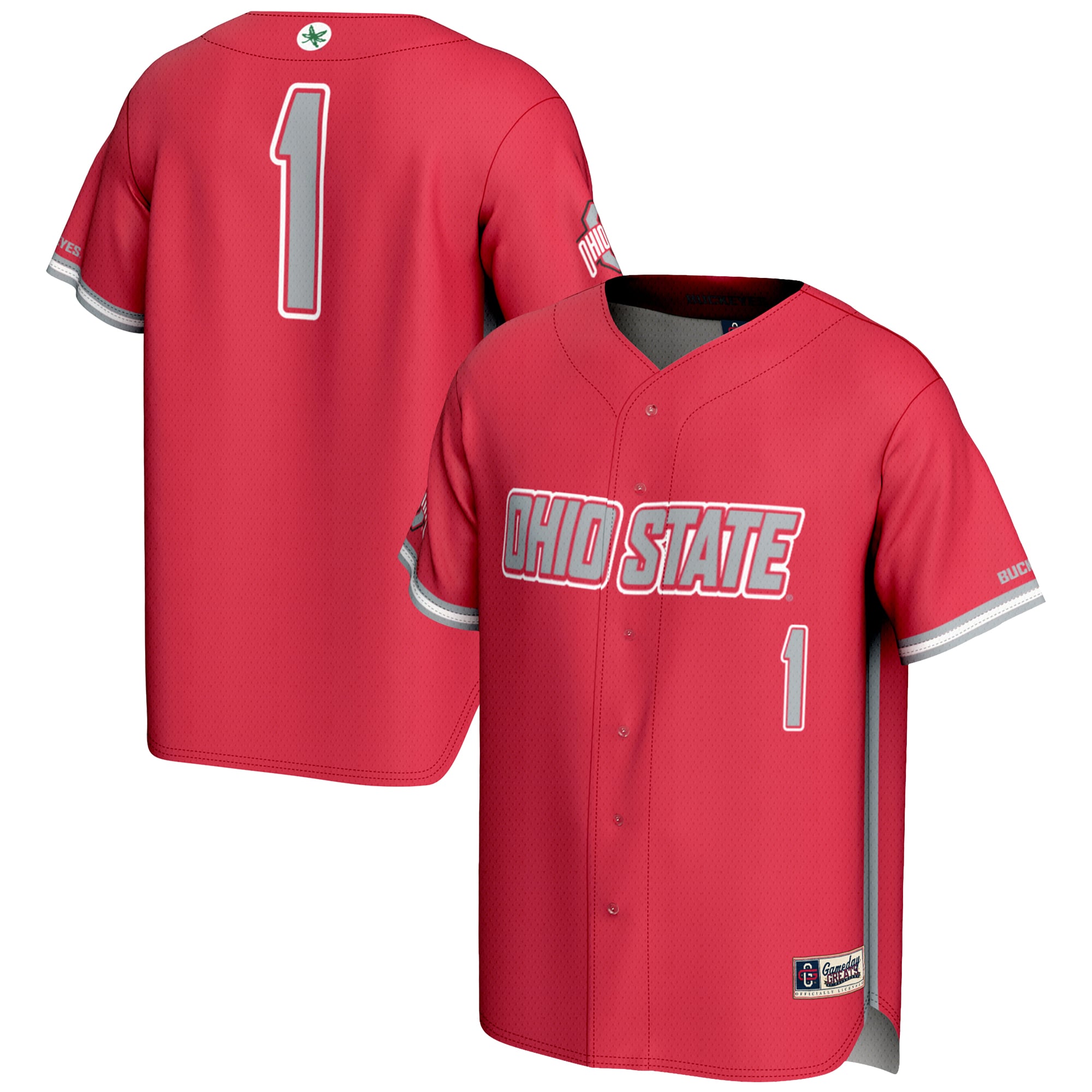 #1 Ohio State Buckeyes GameDay Greats Youth Lightweight Baseball Jersey - Scarlet