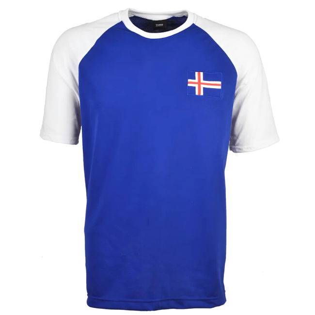 Iceland Raglan Sleeve Royal/White T-Shirt Official Performance