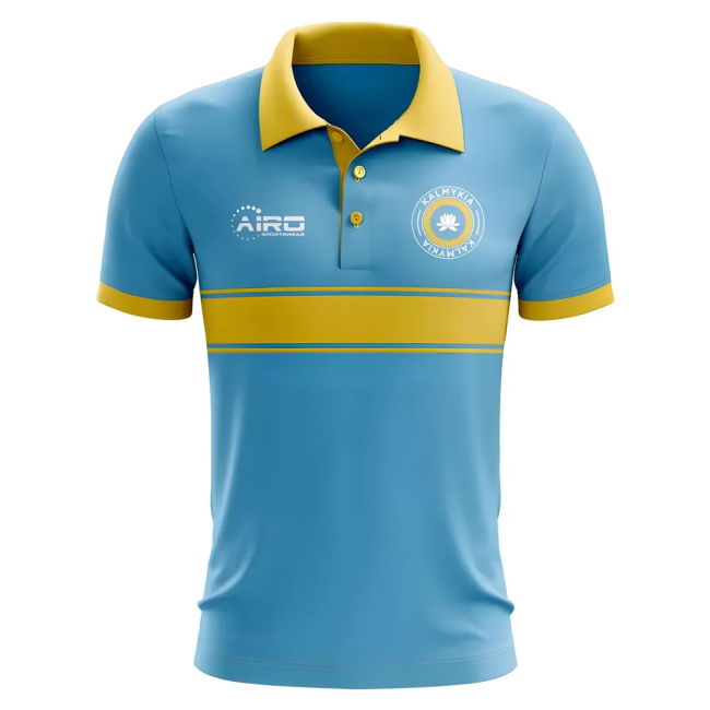 Quality Kalmykia Concept Stripe Polo Shirt (Sky) Quality