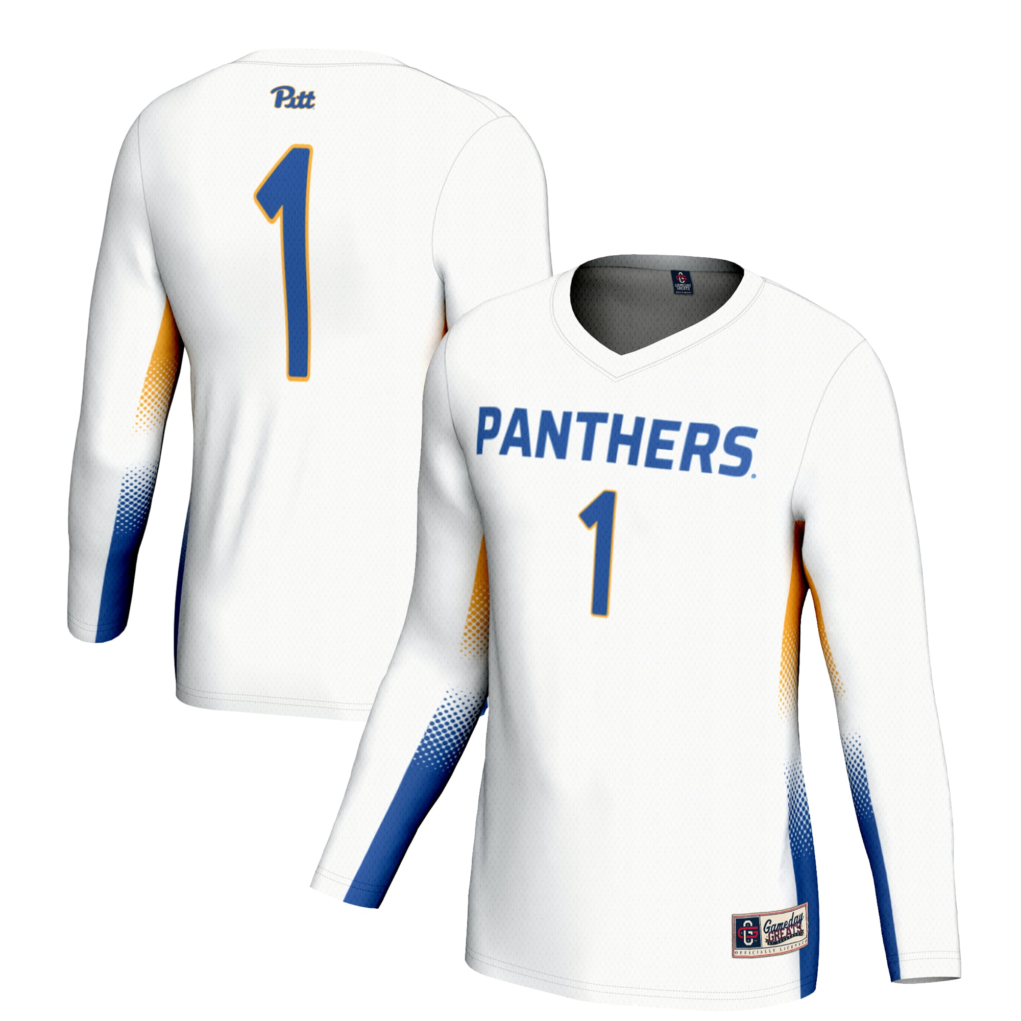 #1 Pitt Panthers GameDay Greats Unisex Lightweight Volleyball Jersey - White