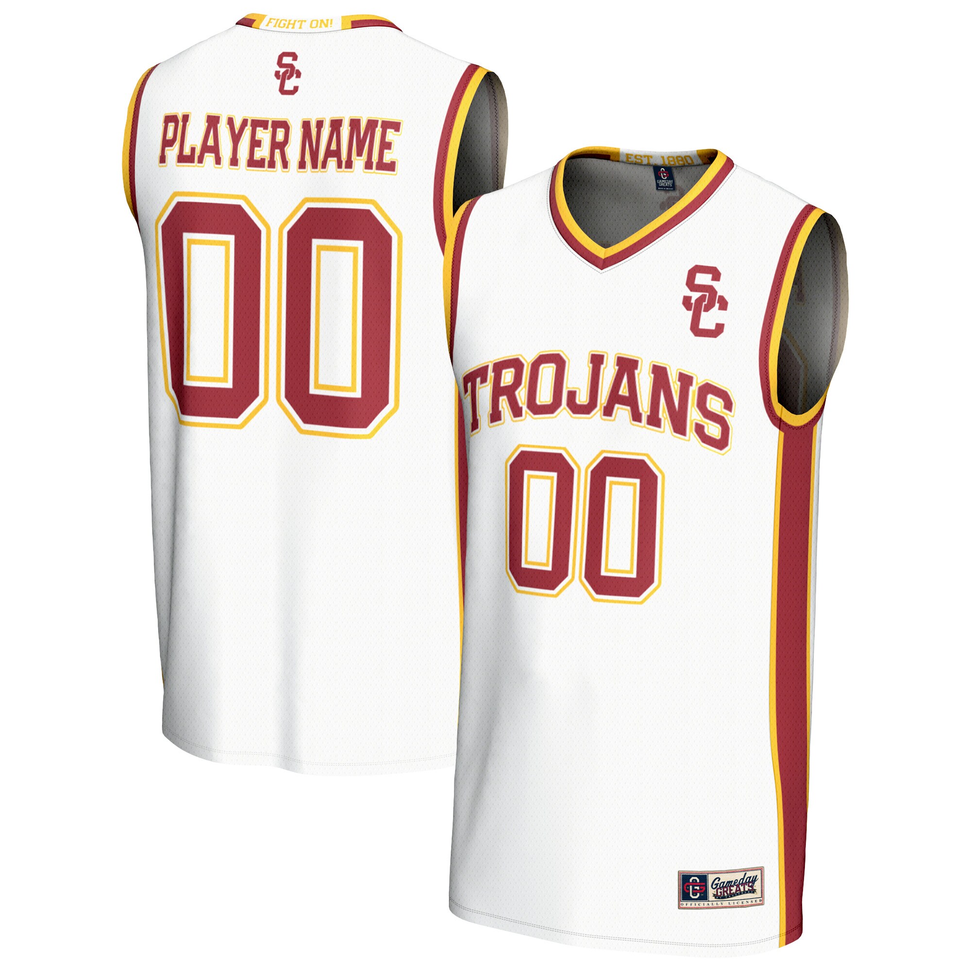 [DDG] USC Trojans GameDay Greats Youth Lightweight Collegiate Men's Basketball NIL Pick-A-Player Fashion Jersey - White