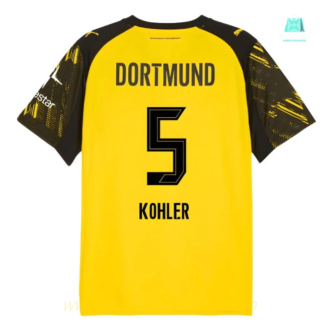 2025-2026 Borussia Dortmund Warm Up Jersey (Yellow) (Kohler 5)