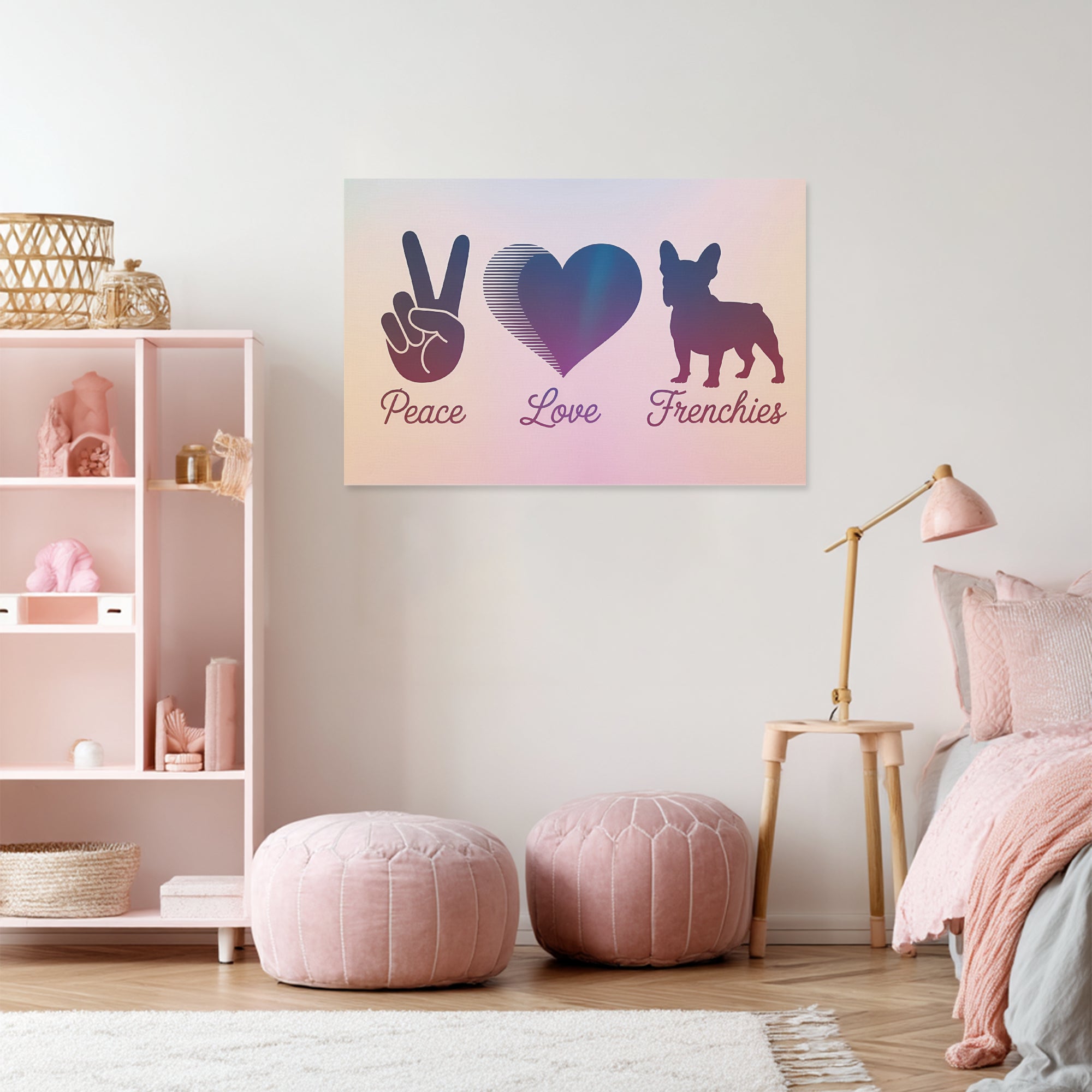 Myrtle - Adorable Frenchie canvas Wall Art