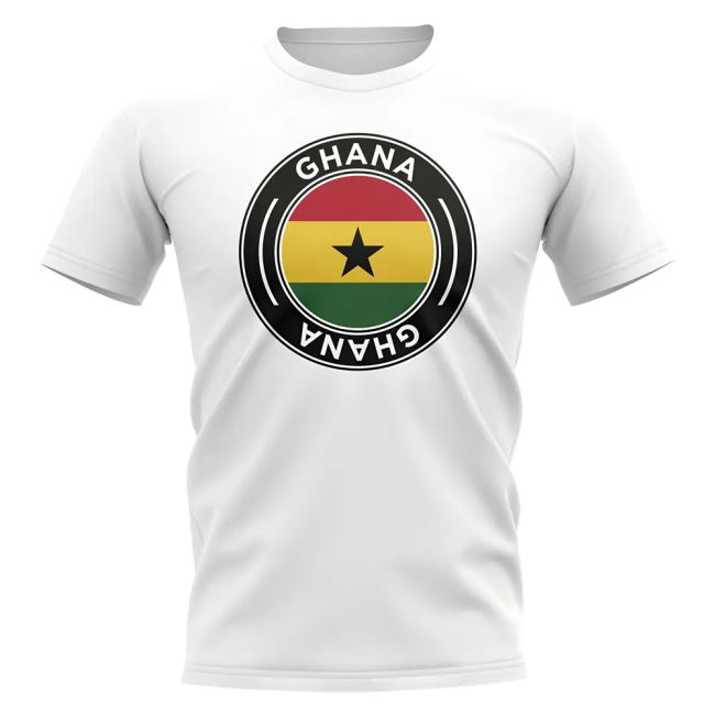 Ghana Football Badge T-Shirt (White)
