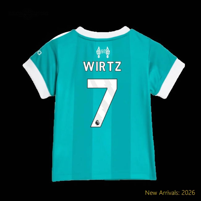 Gentle Mini Liverpool Wirtz Jersey 2025-2026 Flexible Easy-care