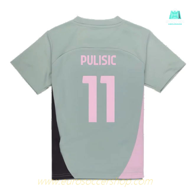 2024-2025 AC Milan Training Shirt (Green Fog) - Kids (Pulisic 11)