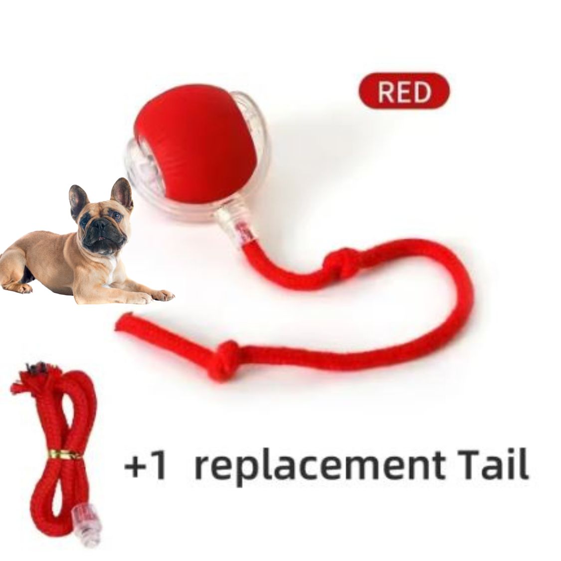 Vet-Approved Interactive Pet Ball - Frenchie Teaser Automatic Rolling...