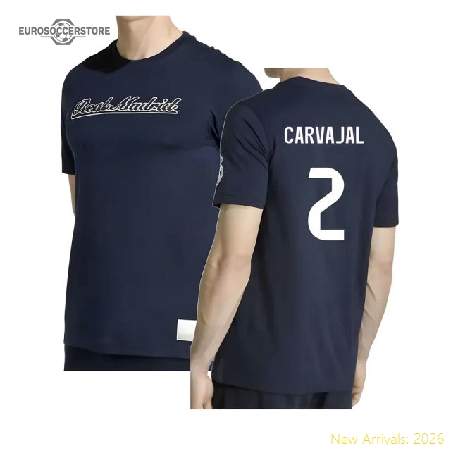 2025-2026 Real Madrid US Tee (Navy) (Carvajal 2)