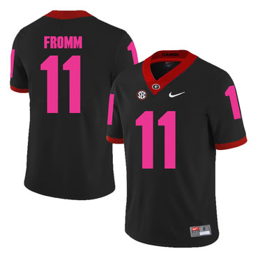 Men's UGA GA Black 2024 durabl Jake Fromm #11 college football Jersey