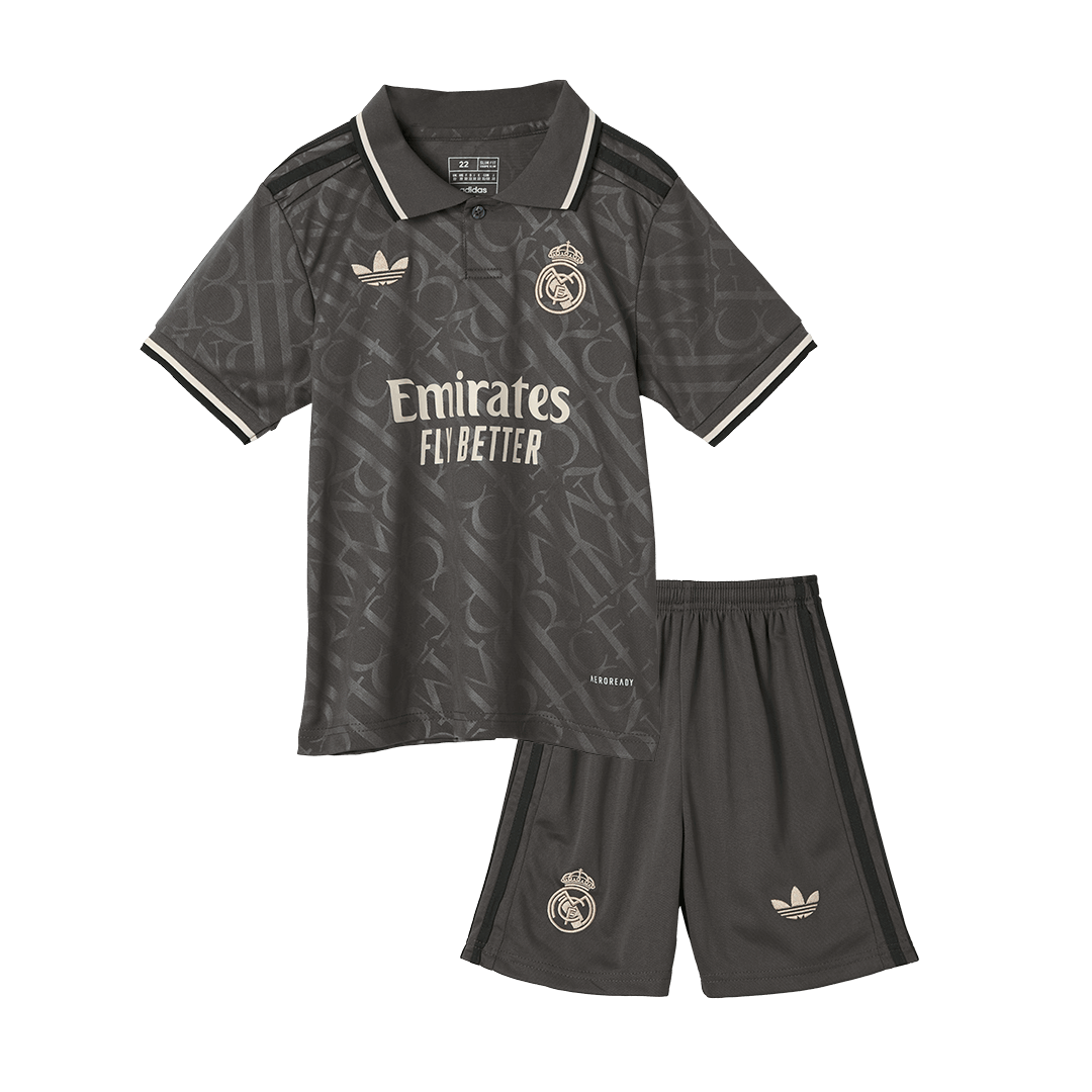 Kid's Real Madrid Third Away Soccer Jersey Kit(Jersey+Shorts) 2024/25A