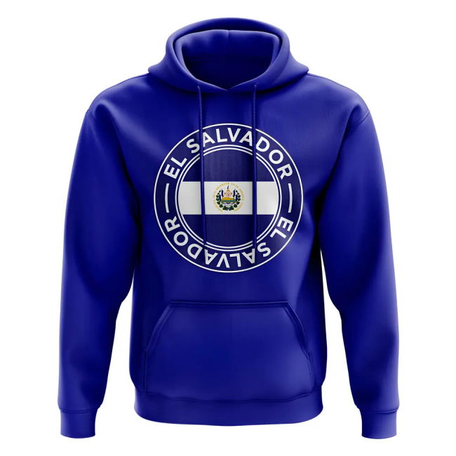 Pro-Grade Exclusive-Design El Salvador Football Badge Hoodie (Royal)
