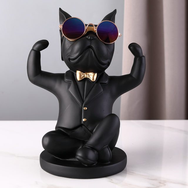 French Bulldog Figurines Cup Holder