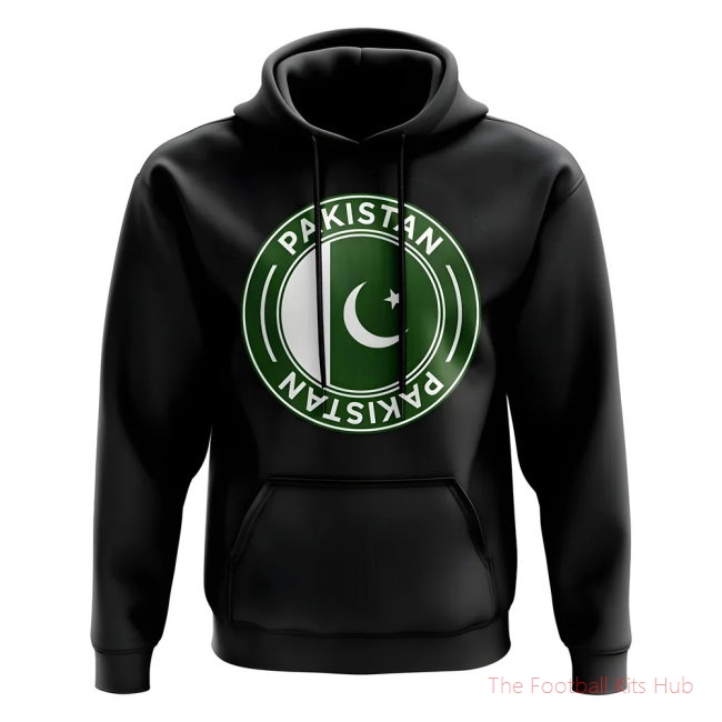 Men Pakistan Football Badge Hoodie (Black)