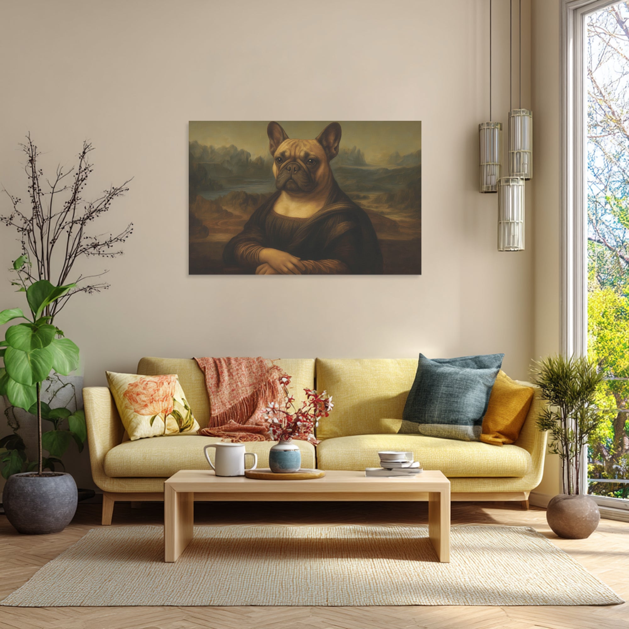 Poppy - Adorable Frenchie canvas Wall Art