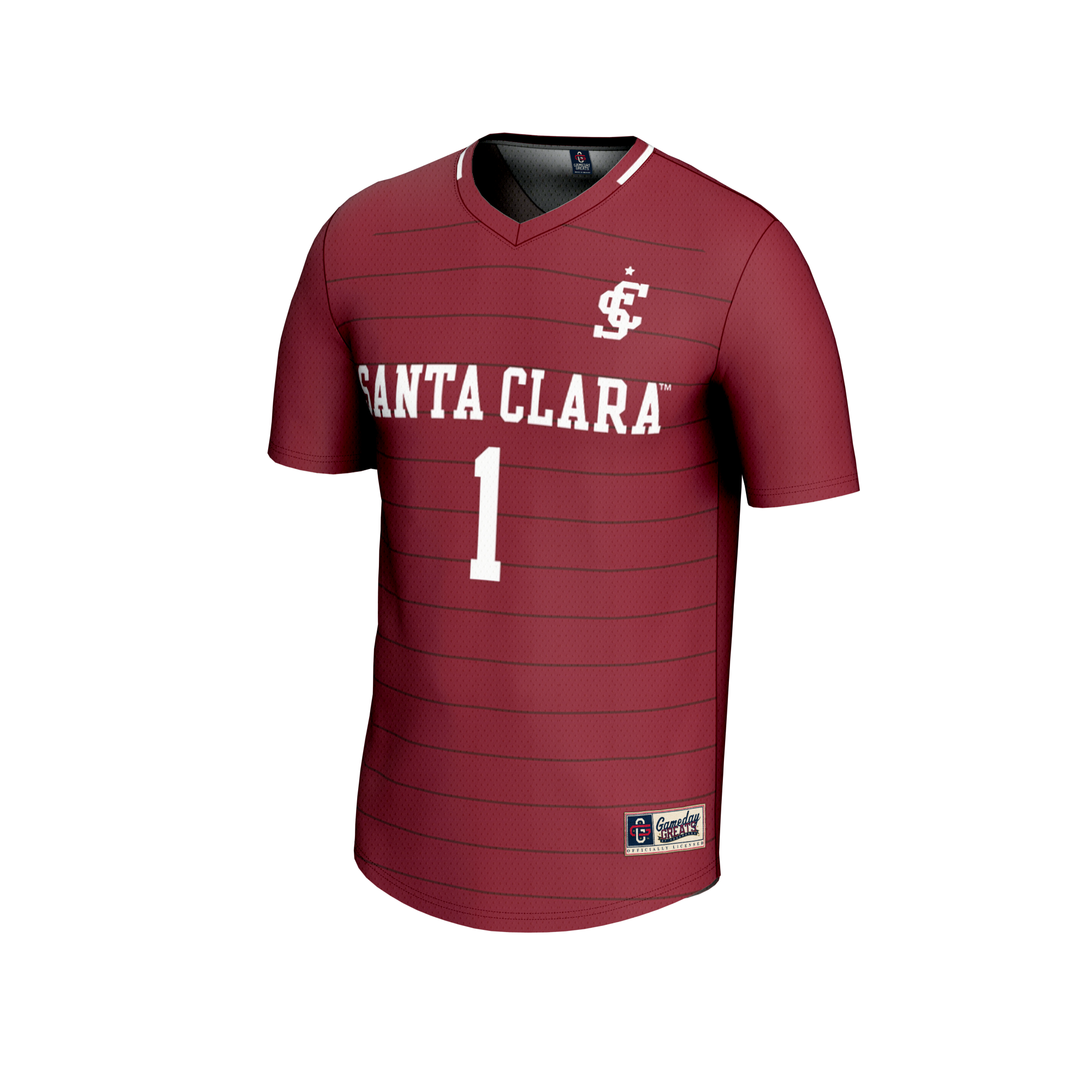 [SJH] Santa Clara Broncos GameDay Greats Youth Lightweight Soccer Fashion Jersey - Maroon