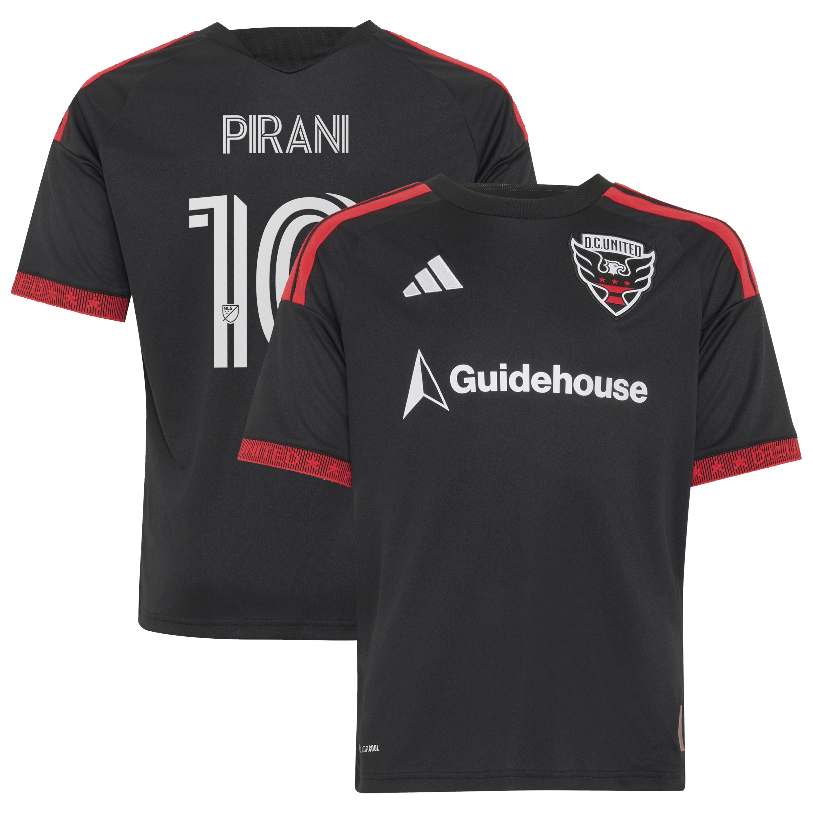 [SJH] Gabriel Pirani D.C. United Youth 2026 Black-and-Red Kit Replica Jersey - Black