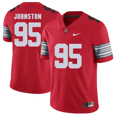 Men's Ohio St Buckeyes Red 2018 breathable Cameron Johnston #95 team