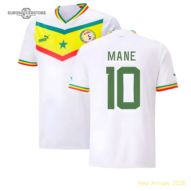 Senegal Home Kit 2022-2023 Match Day Jersey Stadium Approved