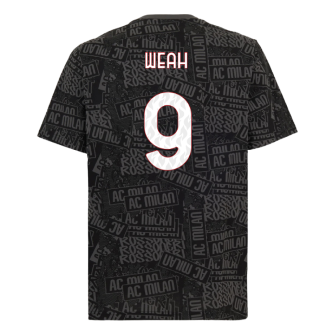 Ac Milan Tee Professional Weah Jersey Anti-odor Quick-dry